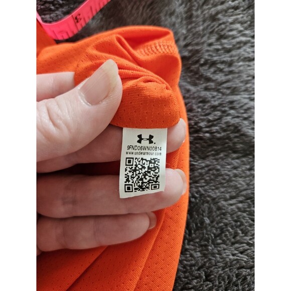 Under Armour Heat Gear Fitted Shirt Orange M - Picture 7 of 8